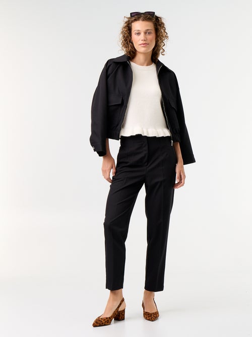 Rechte broek met hoge taille - Kiabi