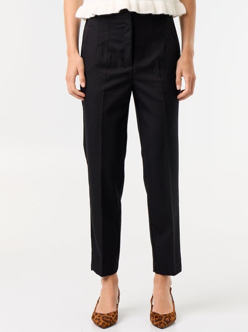 Rechte broek met hoge taille - Kiabi