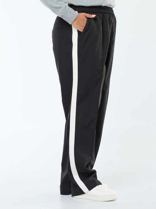 Rechte broek met ruiten en streep opzij - Kiabi