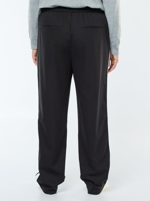 Rechte broek met ruiten en streep opzij - Kiabi