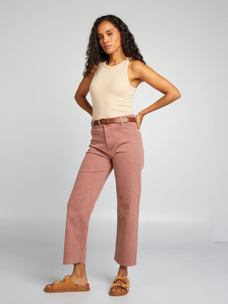 Rechte broek met wijde pijp - L28 ROSE - Kiabi
