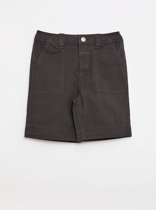 Rechte broek van effen katoen - Gemakkelijk aan te trekken collectie - Kiabi