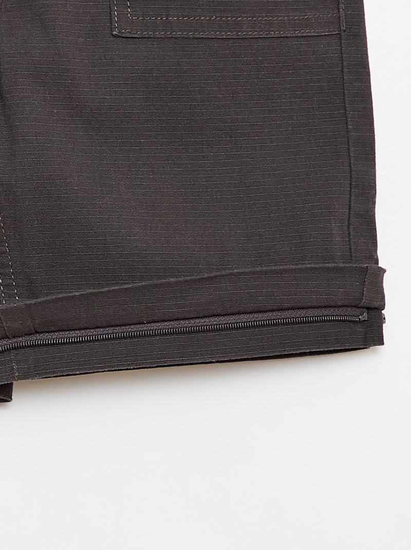 Rechte broek van effen katoen - Gemakkelijk aan te trekken collectie Zwart - Kiabi