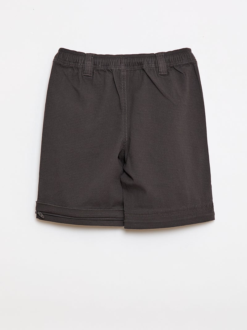 Rechte broek van effen katoen - Gemakkelijk aan te trekken collectie Zwart - Kiabi