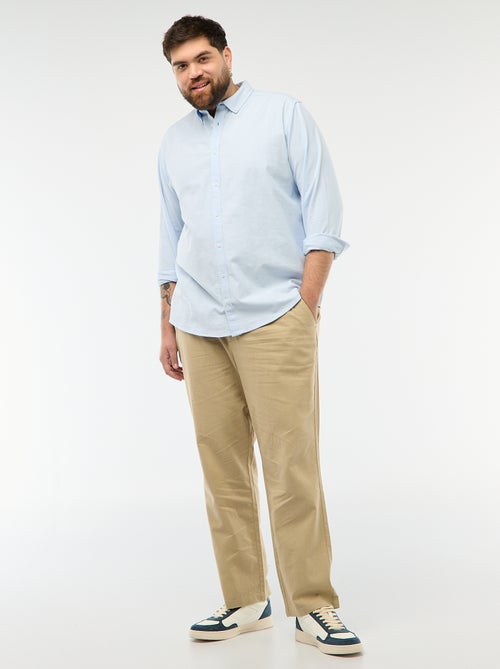 Rechte broek van gemengd linnen - Kiabi