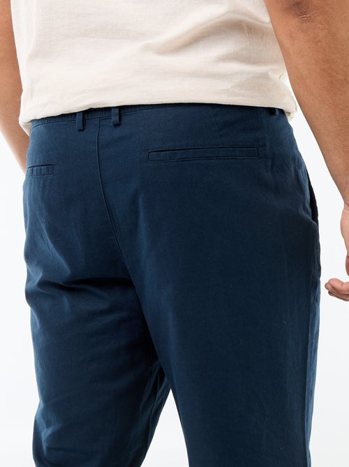 Rechte broek van gemengd linnen - Kiabi