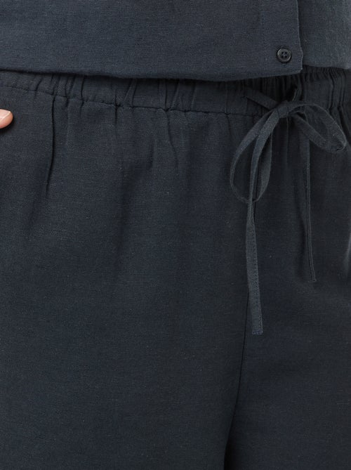 Rechte broek van linnenmix - Kiabi