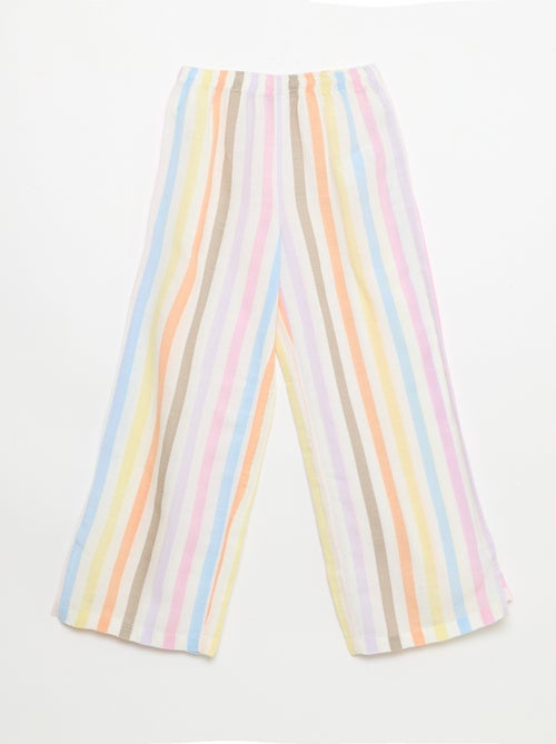 Rechte broek van linnenmix - Kiabi