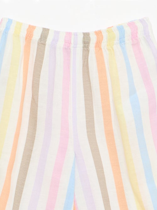 Rechte broek van linnenmix - Kiabi