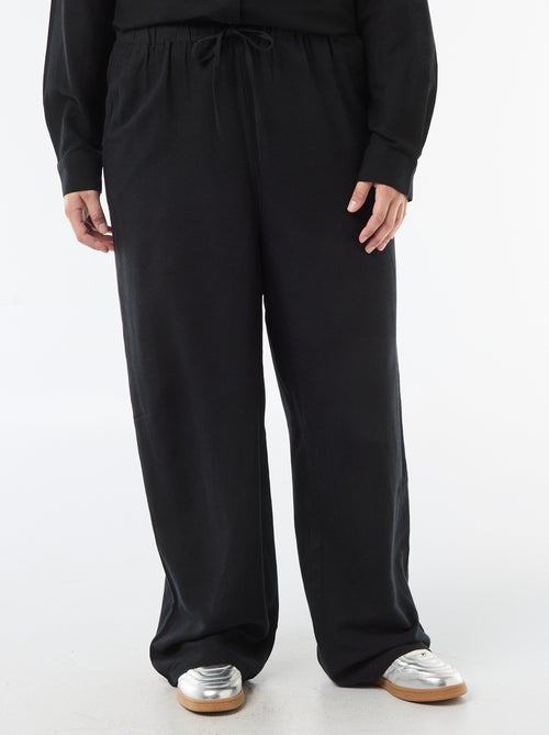 Rechte broek van linnenmix - Kiabi