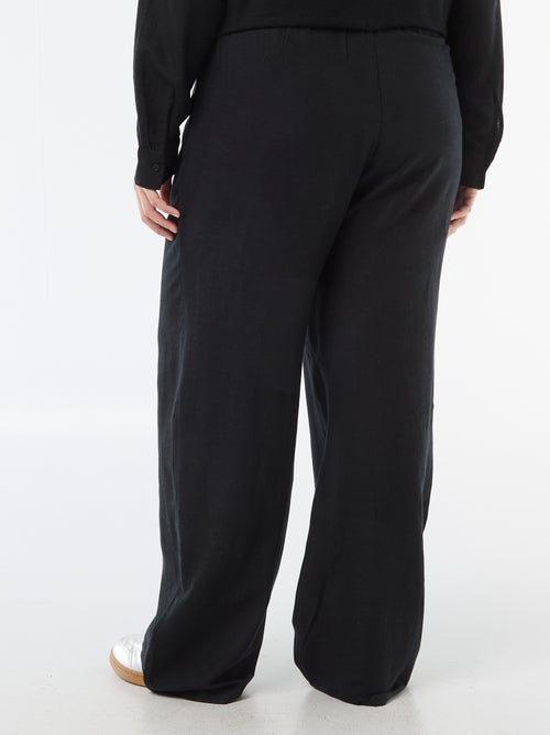 Rechte broek van linnenmix - Kiabi