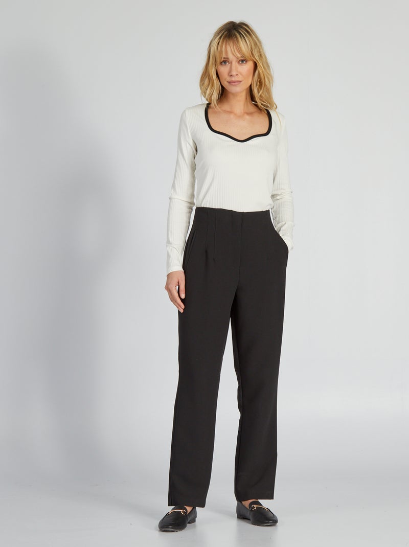 Rechte broek zwart - Kiabi