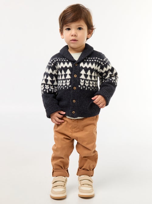 Rechte chino van stretchkatoen - Kiabi