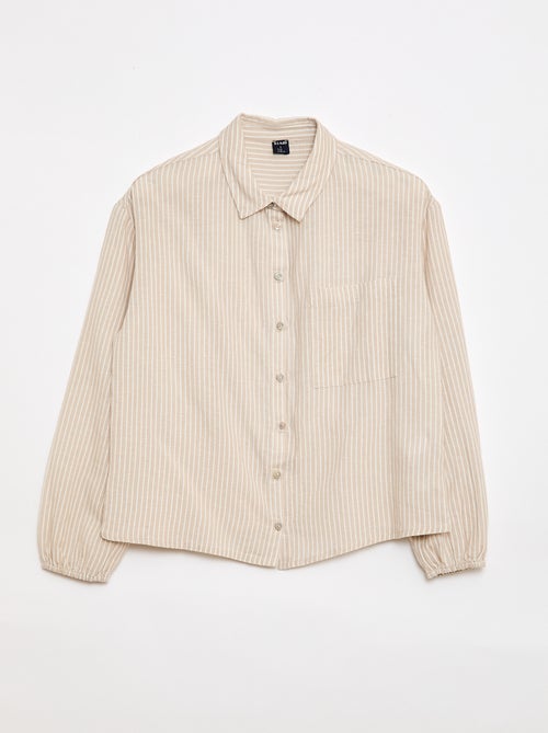 Rechte gestreepte blouse - Gemakkelijk aan te trekken - Kiabi