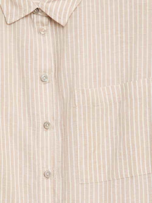 Rechte gestreepte blouse - Gemakkelijk aan te trekken - Kiabi