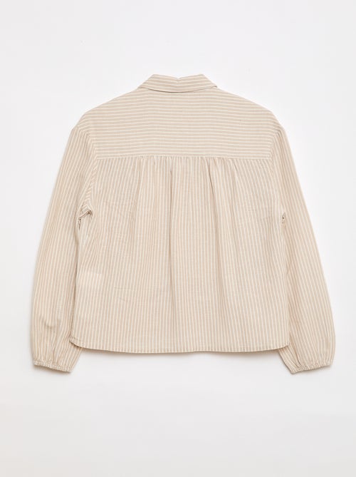 Rechte gestreepte blouse - Gemakkelijk aan te trekken - Kiabi