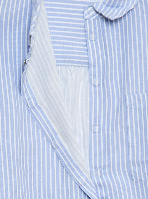 Rechte gestreepte blouse - Gemakkelijk aan te trekken - Kiabi