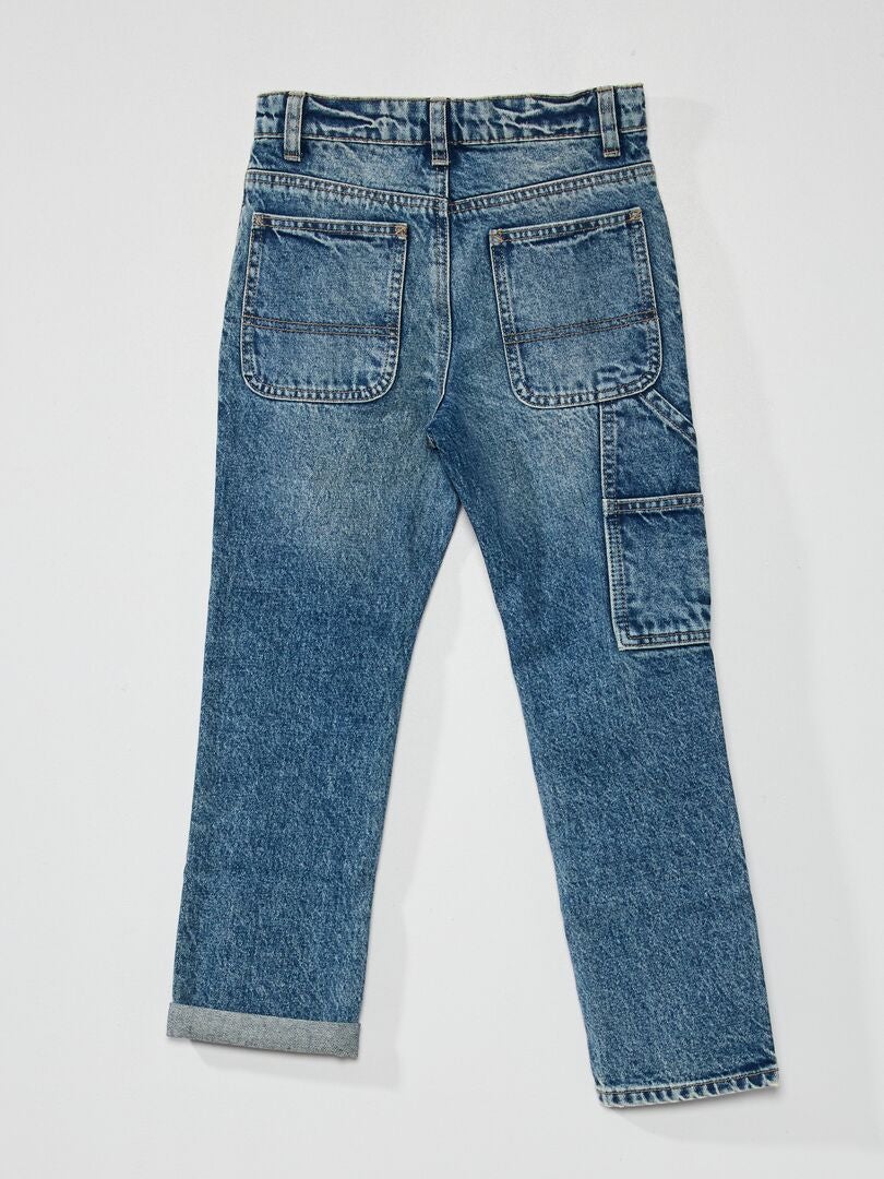 Rechte jeans - 5 zakken BLAUW - Kiabi