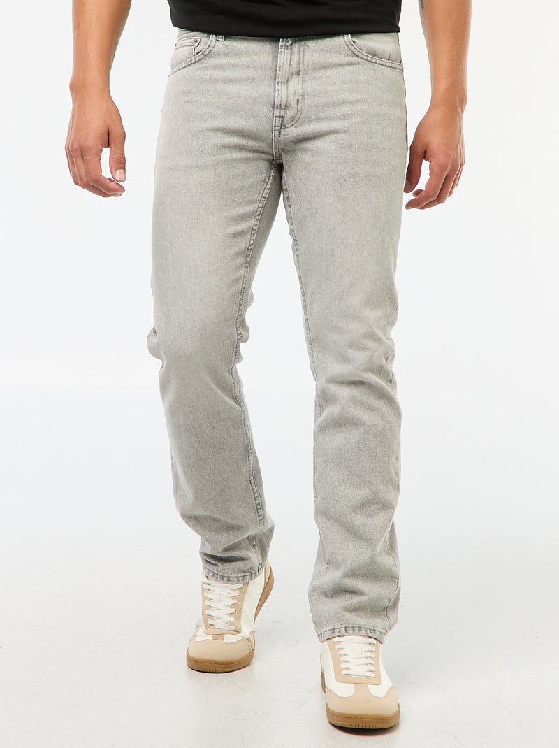 Rechte jeans - L32 GRIJS - Kiabi