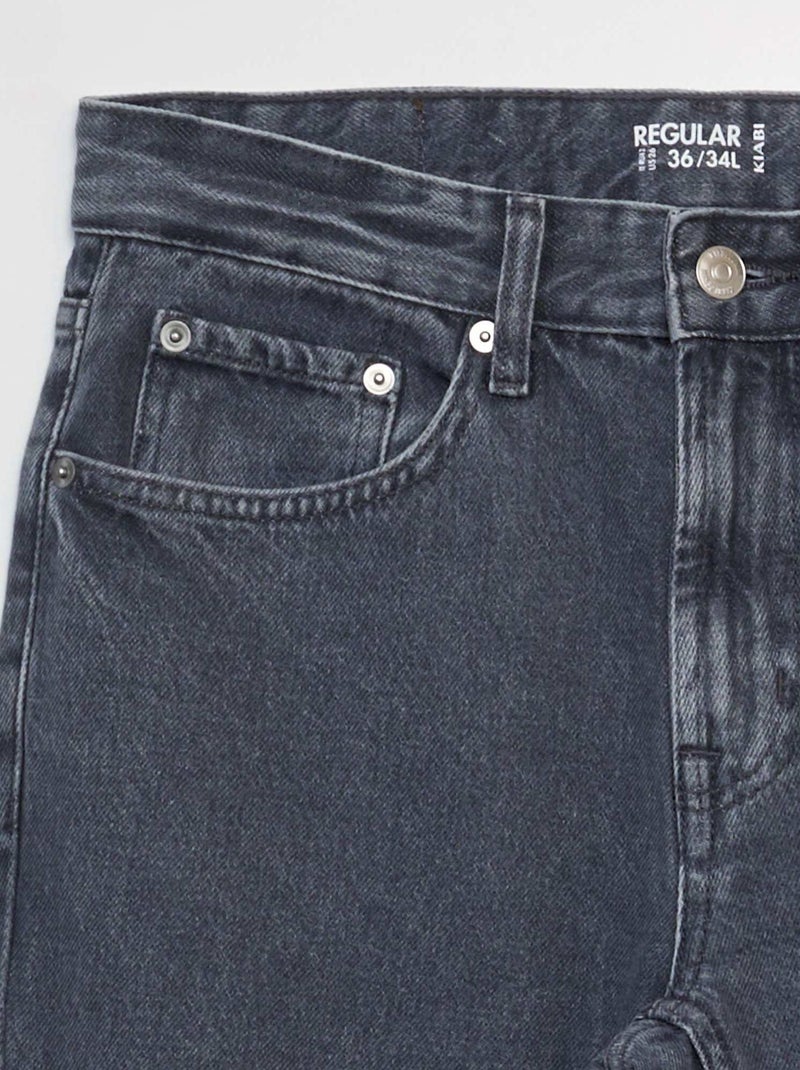 Rechte jeans - L34 GRIJS - Kiabi