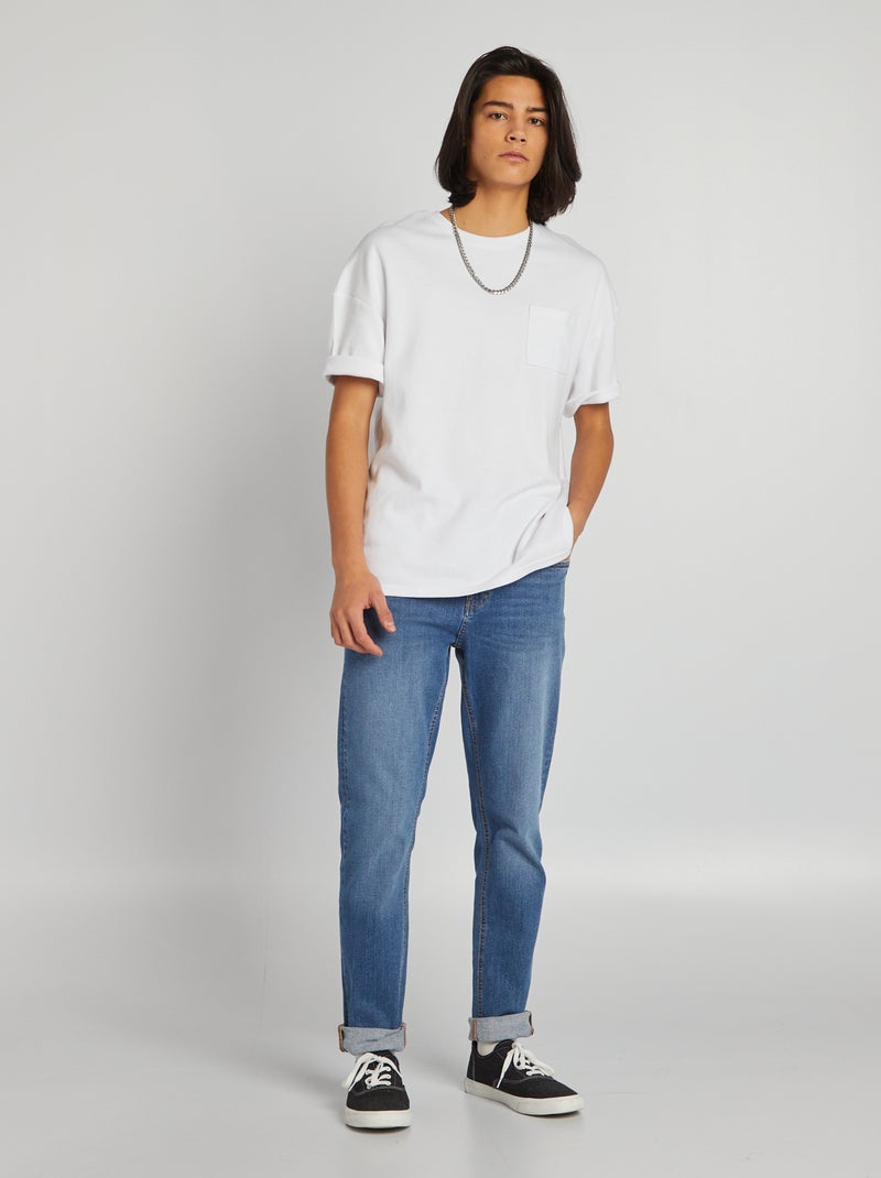 Rechte jeans BLAUW - Kiabi