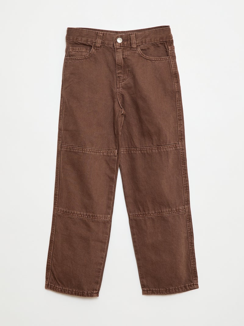 Rechte jeans bruin - Kiabi