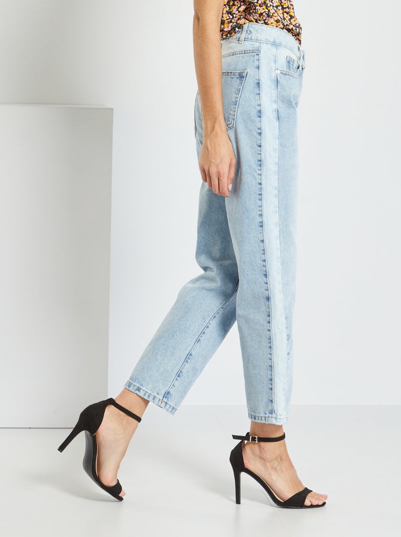 LTB Jeans Dames Nena B - Rechte pasvorm met hoge taille en ritssluiting in blauw van katoenmix - Maat W28L30, Salena Wash 55189, 28W x 30L