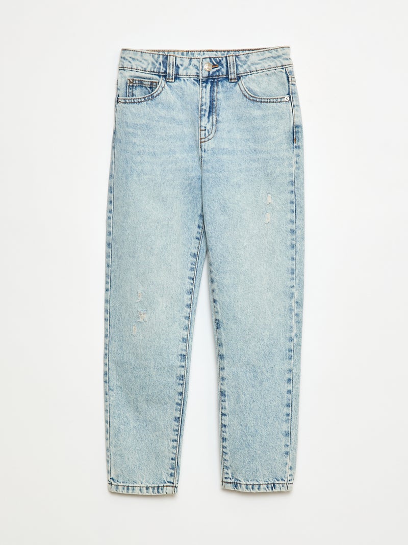 Rechte jeans met scheurtjes Blauw - Kiabi