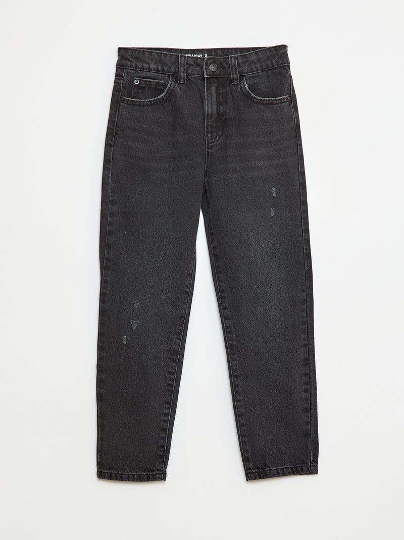 Rechte jeans met scheurtjes Grijs - Kiabi