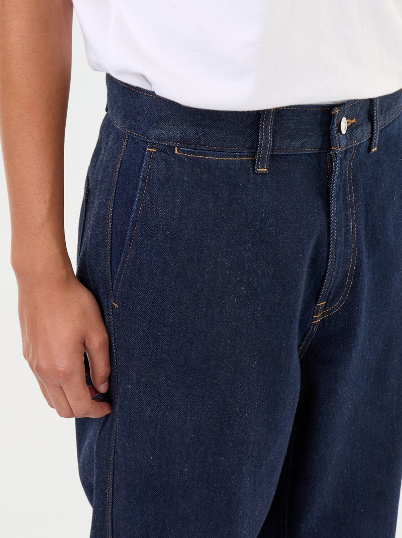Rechte jeans met steekzakken Blauw - Kiabi