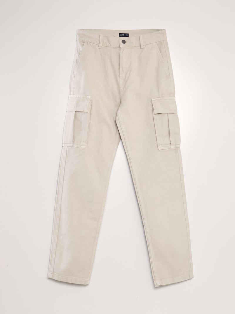 Rechte jeans met zakken aan weerszijden GRIJS - Kiabi