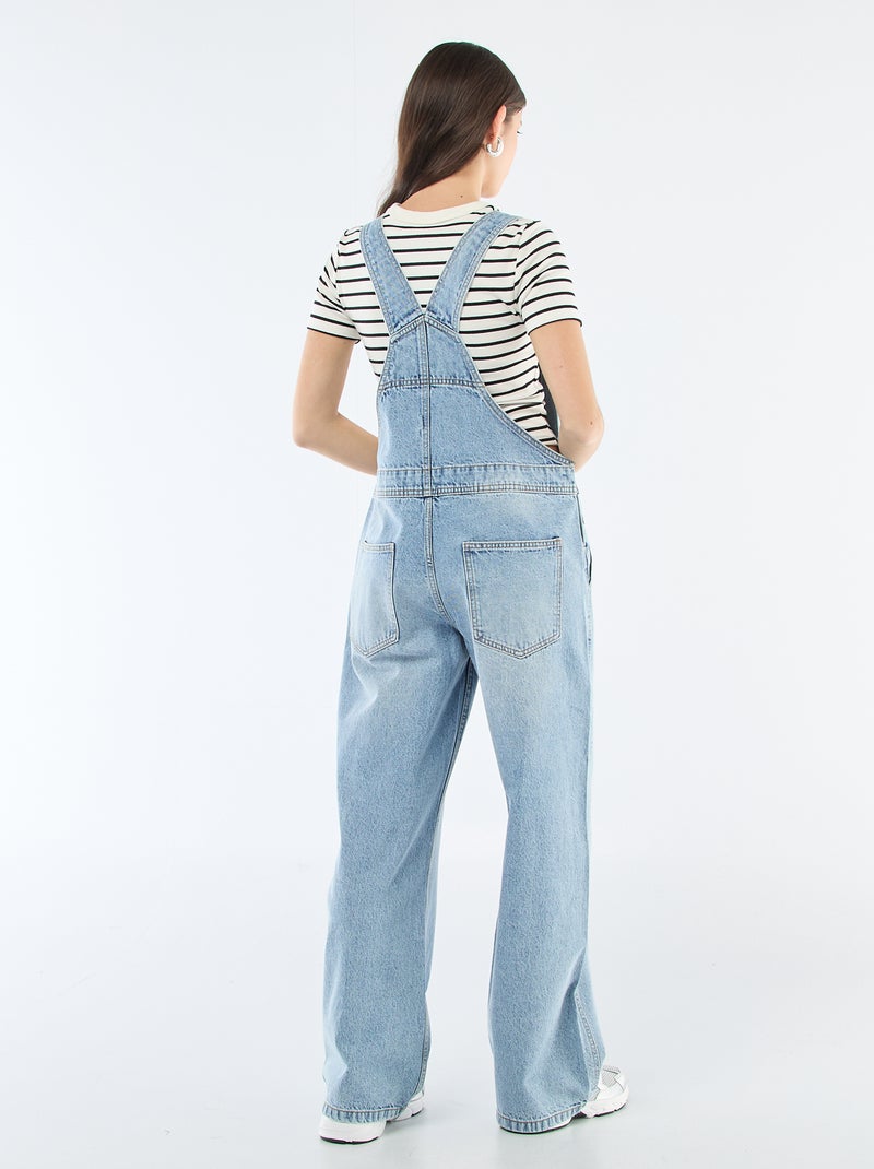 Rechte jeans tuinbroek Blauw - Kiabi