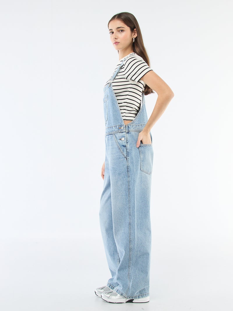 Rechte jeans tuinbroek Blauw - Kiabi