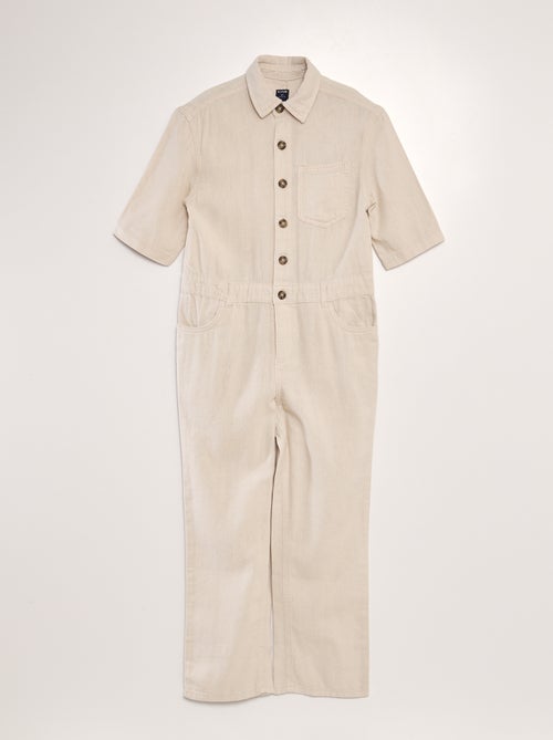 Rechte jumpsuit met korte mouwen - Uniseks - Kiabi