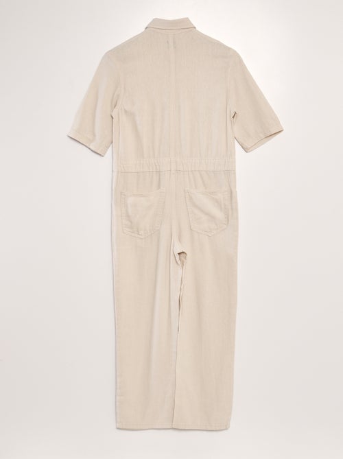 Rechte jumpsuit met korte mouwen - Uniseks - Kiabi