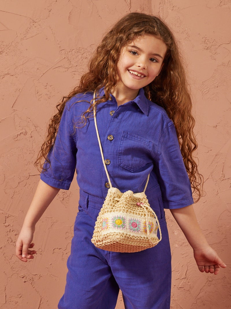 Rechte jumpsuit met korte mouwen - Uniseks BLAUW - Kiabi