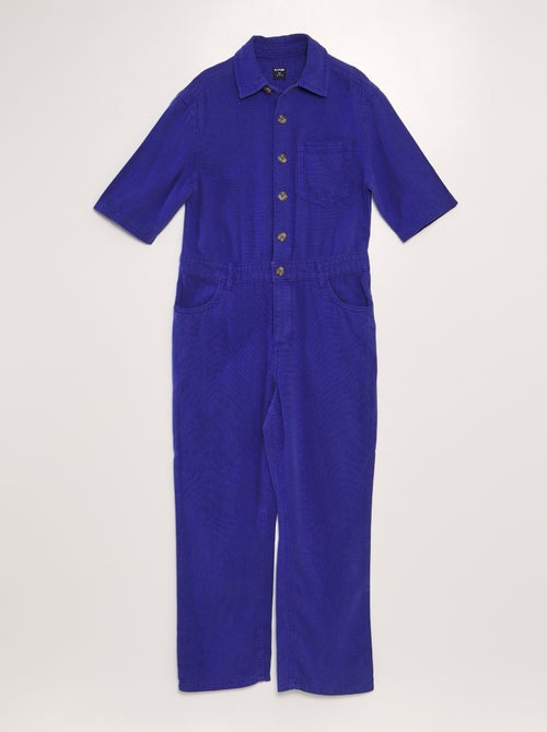 Rechte jumpsuit met korte mouwen - Uniseks - Kiabi