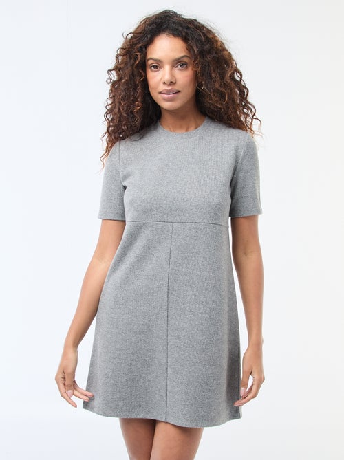 Rechte jurk van zacht tricot - Kiabi
