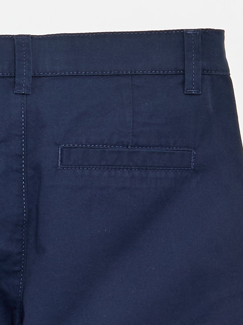 Rechte katoenen broek Blauw - Kiabi