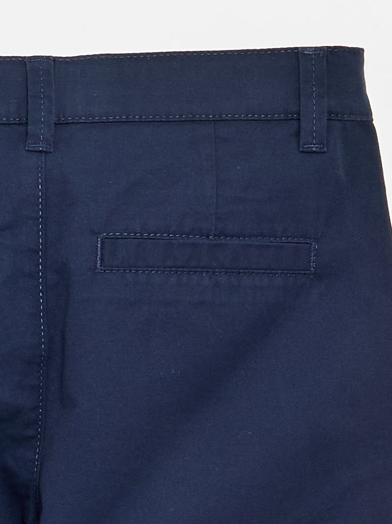 Rechte katoenen broek Blauw - Kiabi
