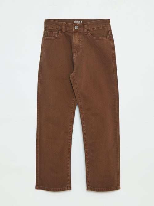 Rechte, regular-fit broek met 5 zakken - Kiabi