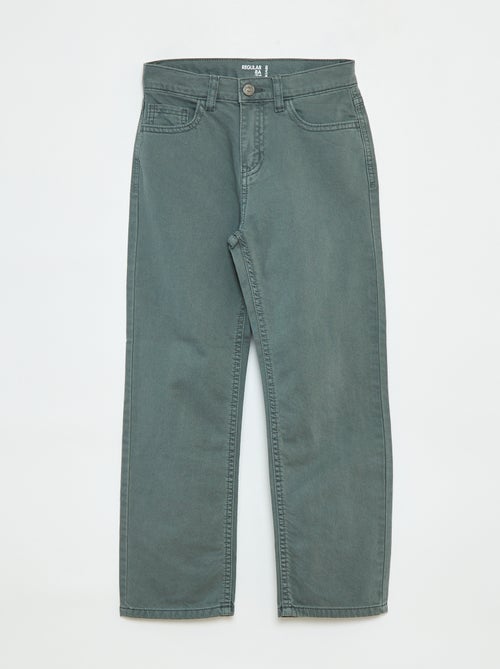 Rechte, regular-fit broek met 5 zakken - Kiabi