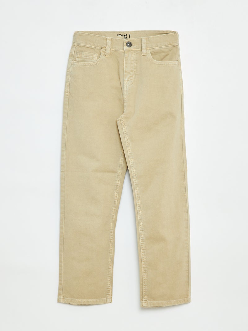 Rechte, regular-fit broek met 5 zakken Wit - Kiabi
