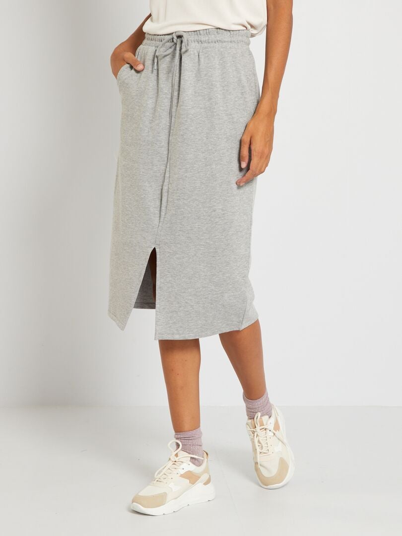 Rechte rok met split - GRIJS - Kiabi - 18.00€