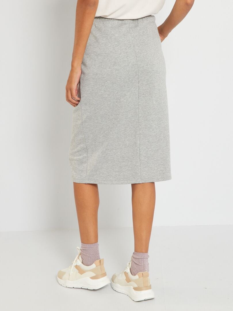 Rechte rok met split - GRIJS - Kiabi - 18.00€