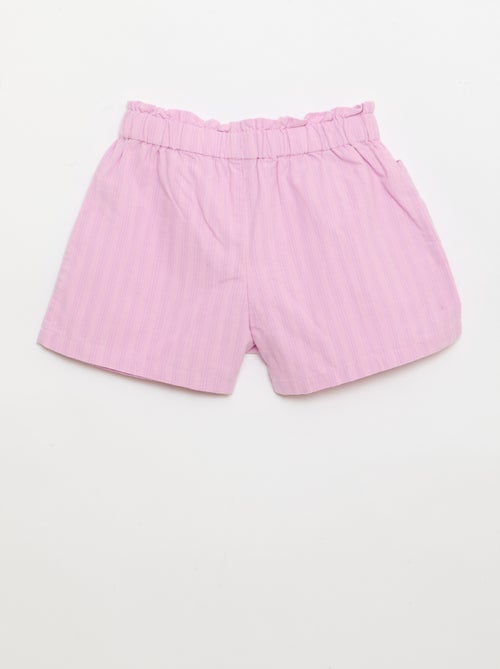 Rechte seersucker short - Kiabi