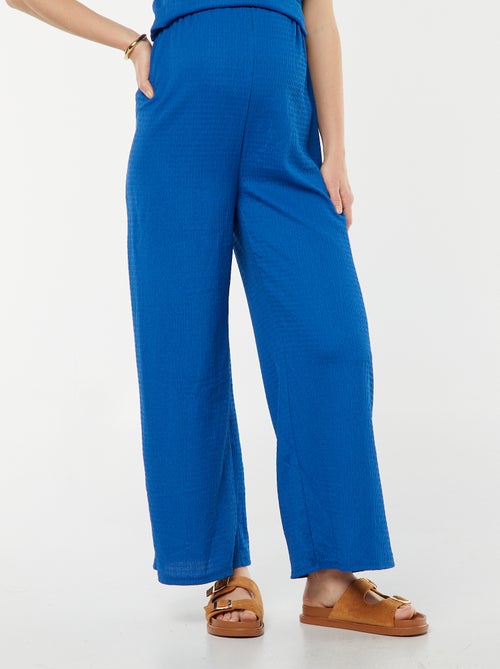 Rechte zwangerschapsbroek van kreukeltricot - Kiabi