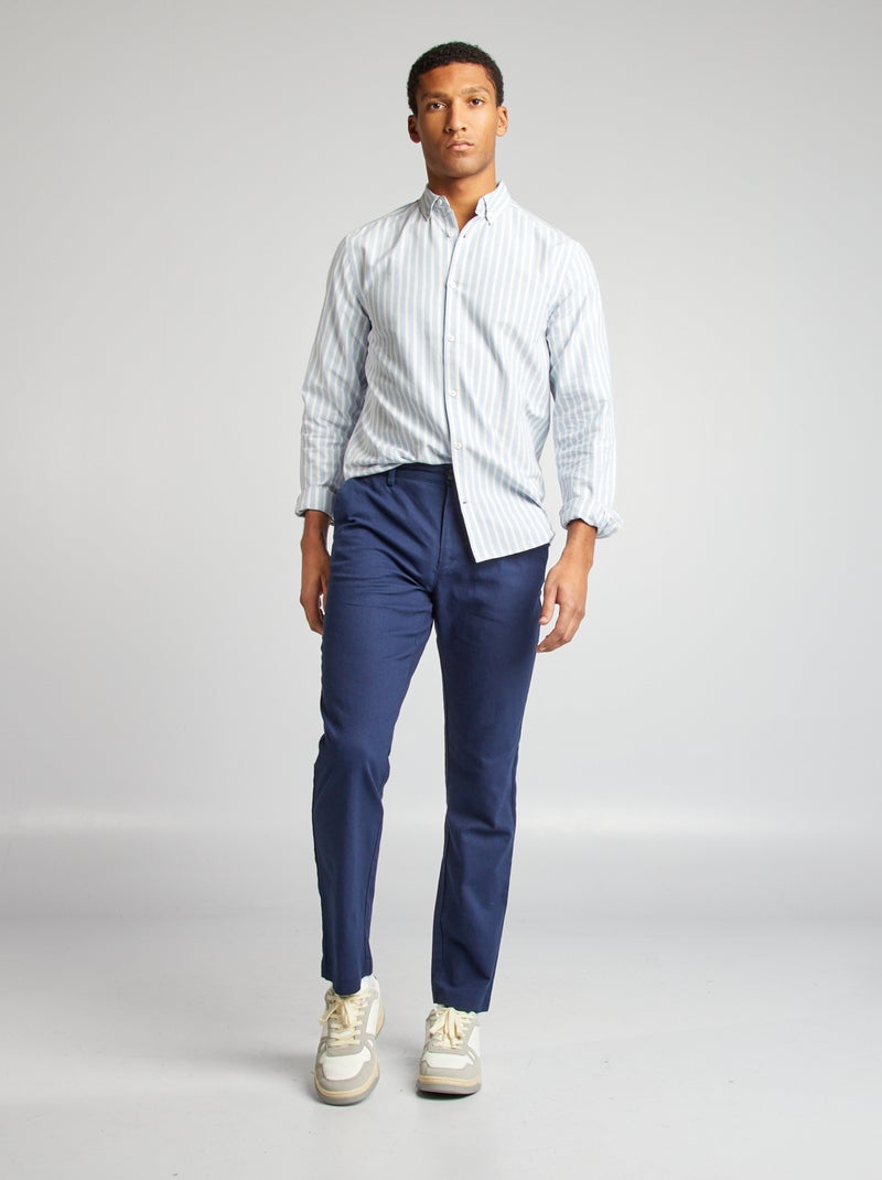 Rechte/regular fit chino blauw - Kiabi