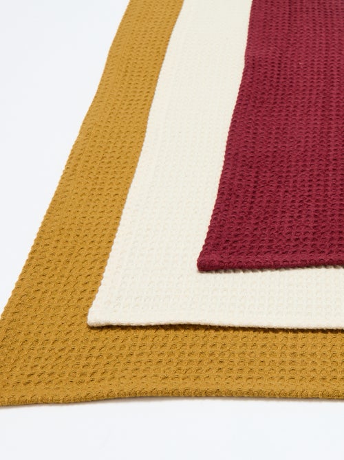 Rechthoekige theedoek met honingraatstructuur - Kiabi