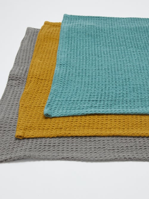 Rechthoekige theedoek met honingraatstructuur - Kiabi